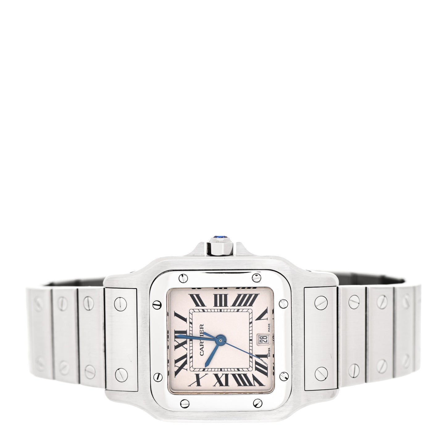 Stainless Steel 29mm Santos De Cartier Galbee Quartz Watch
