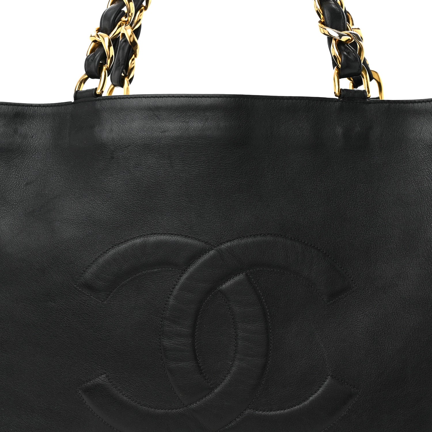 Chanel Lambskin CC Tote Black 9 of 16