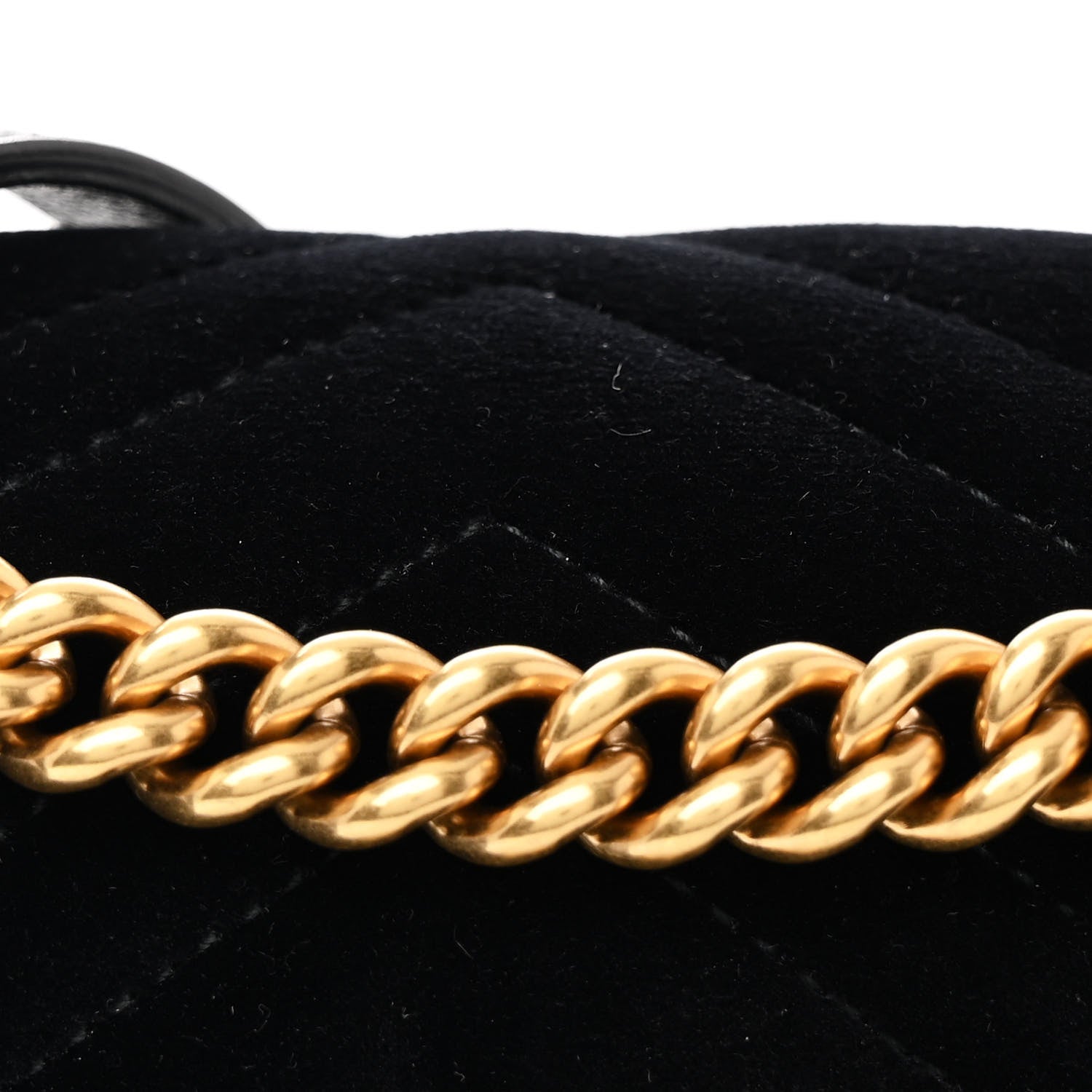 Gucci Velvet Matelasse Small GG Marmont Shoulder Bag Black 8 of 11