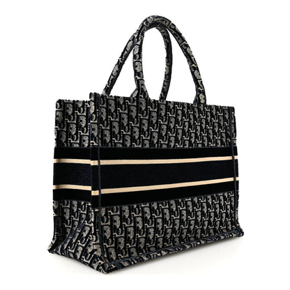 Christian Dior Oblique Velvet Medium Book Tote Blue Multicolor 3 of 12
