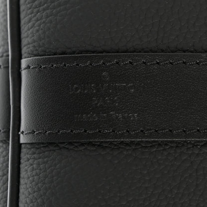 Louis Vuitton Grained Calfskin Aerogram Keepall Bandouliere 40 Black 5 of 11