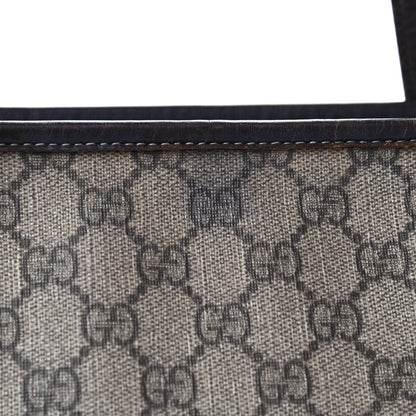 Gucci GG Supreme Monogram Medium Zippered Shopping Tote Dark Brown 10 of 11