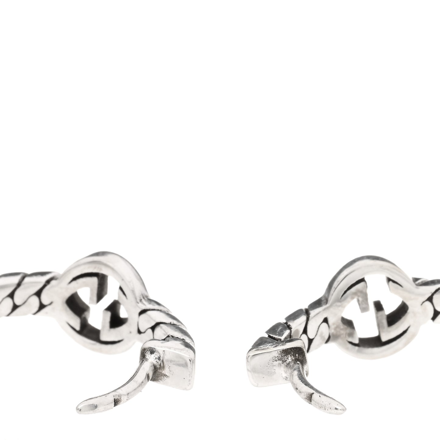 Sterling Silver Interlocking G Hoop Earrings