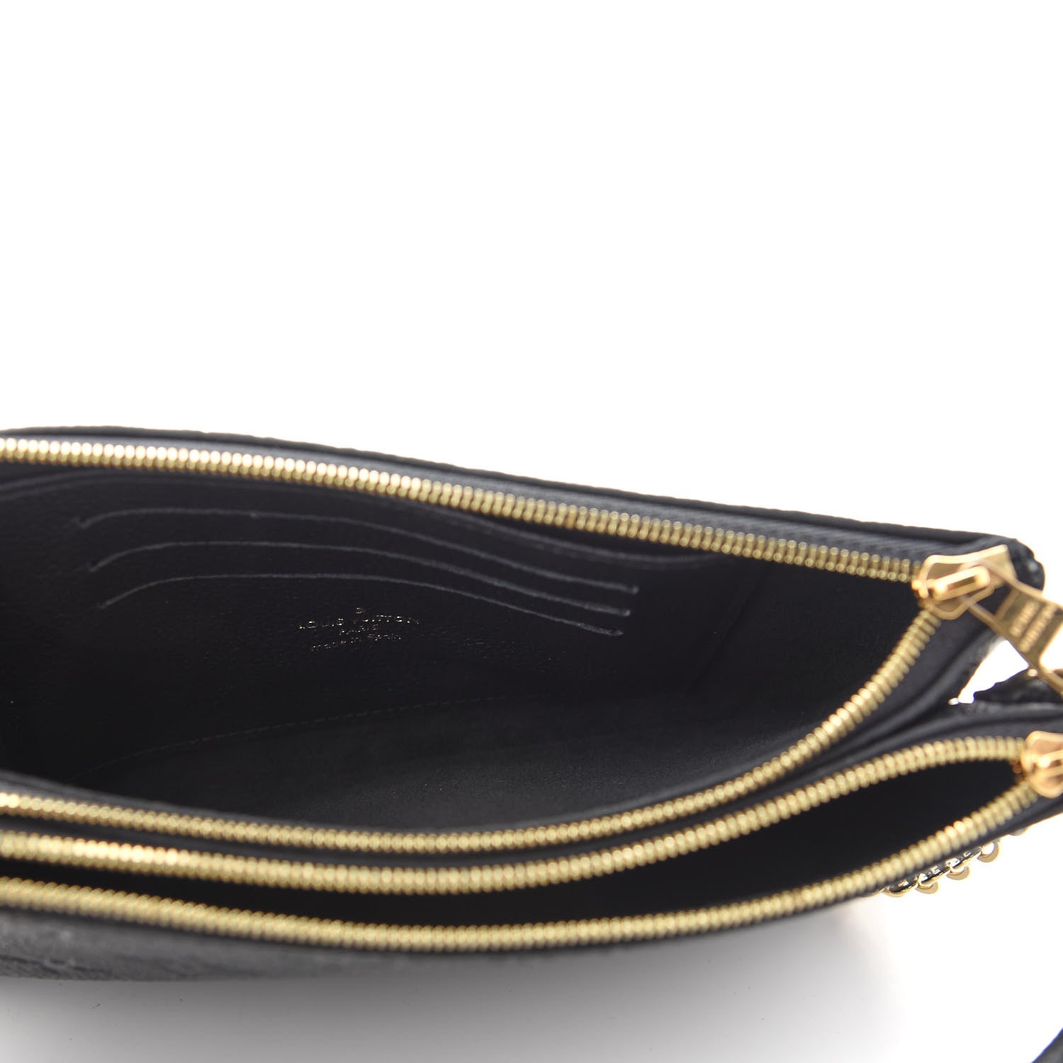 Louis Vuitton Empreinte Double Zip Pochette Black 5 of 9