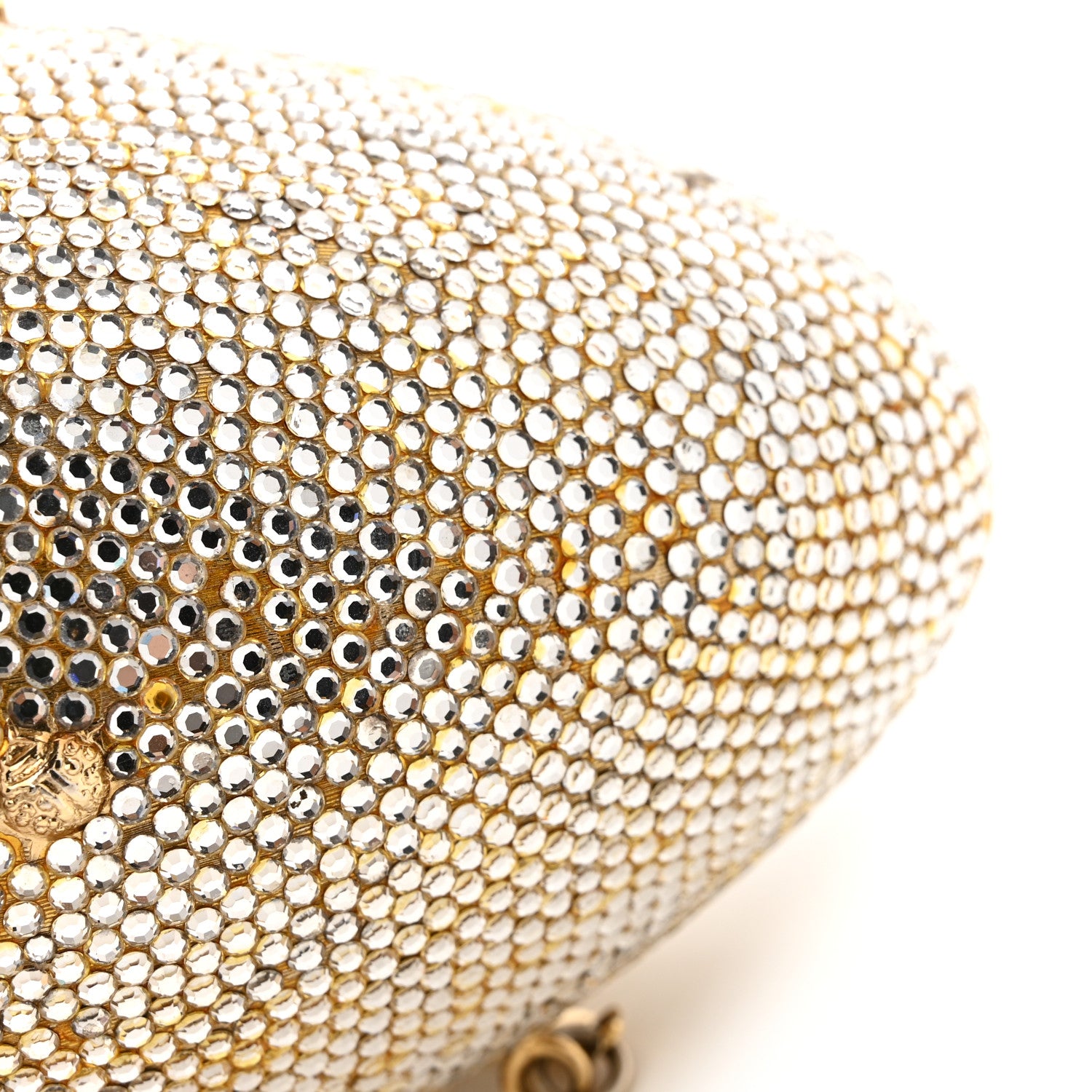 Judith Leiber Crystal Egg Minaudiere Clutch Gold 16 of 16
