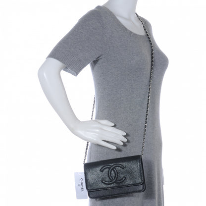 Chanel Caviar Wallet on Chain WOC Black 2 of 7