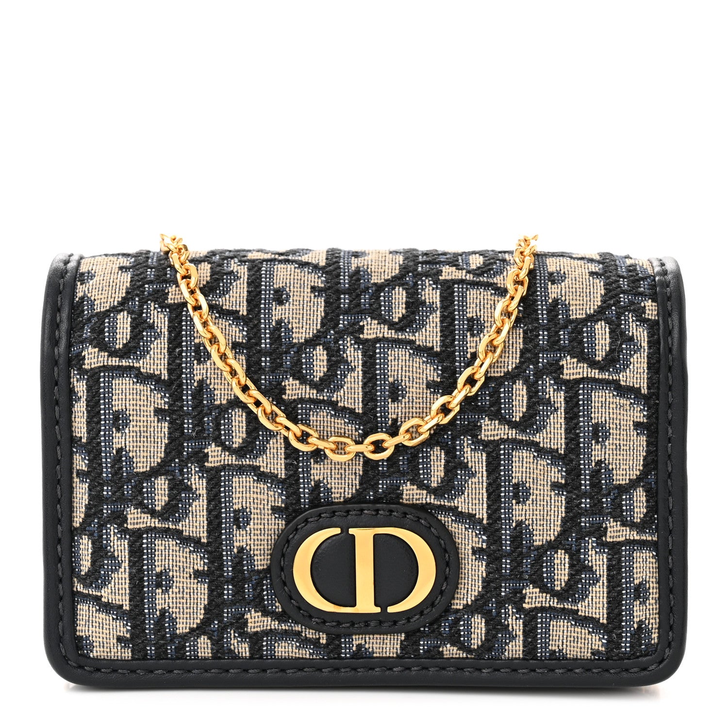 Christian Dior Oblique Nano 30 Montaigne Pouch Blue 1 of 10