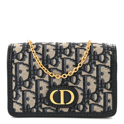 Christian Dior Oblique Nano 30 Montaigne Pouch Blue 1 of 10