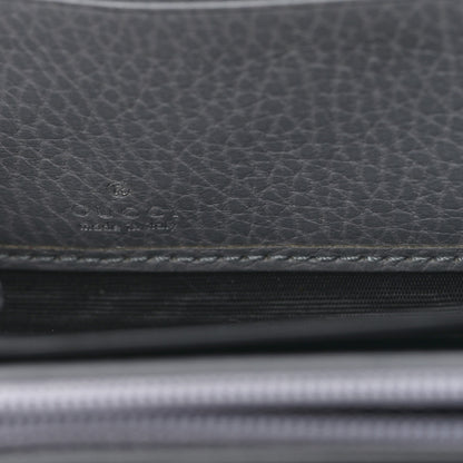 Gucci Dollar Calfskin Monochrome GG Marmont Zip Around Wallet Deep Grey 6 of 9