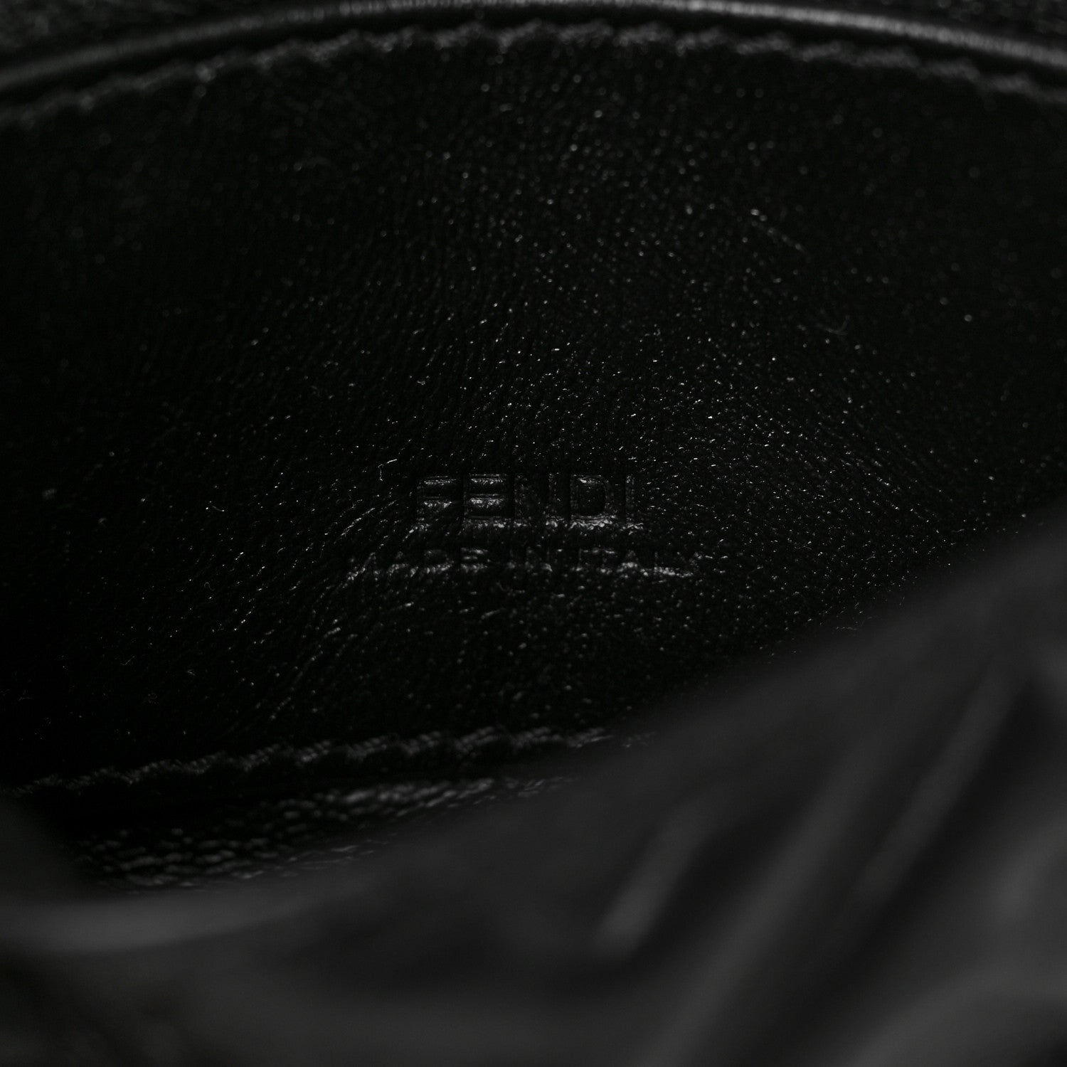 Fendi Nappa Matisse FF Embossed Nano Baguette Charm Black 6 of 8