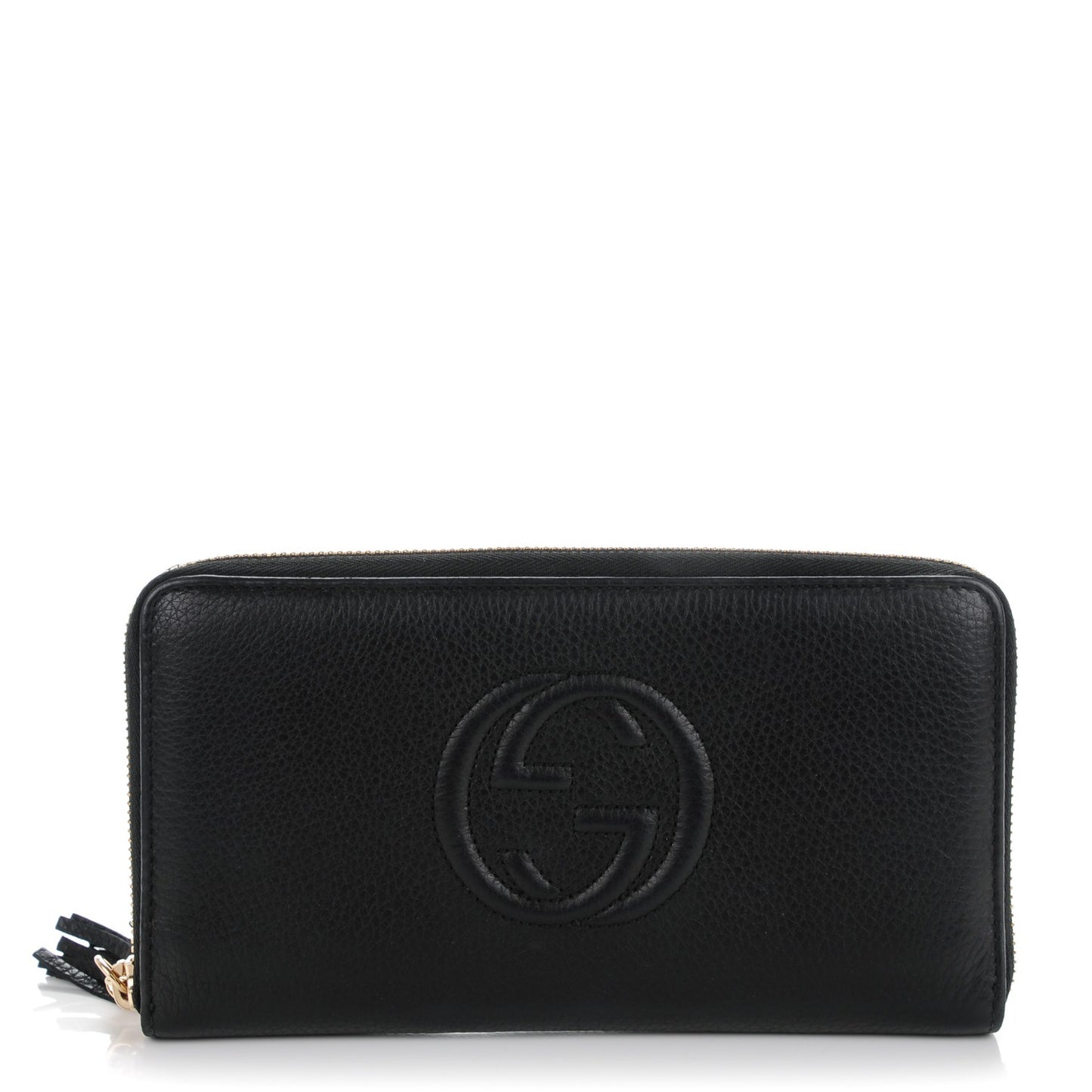 Calfskin Soho Zip Around Wallet Black