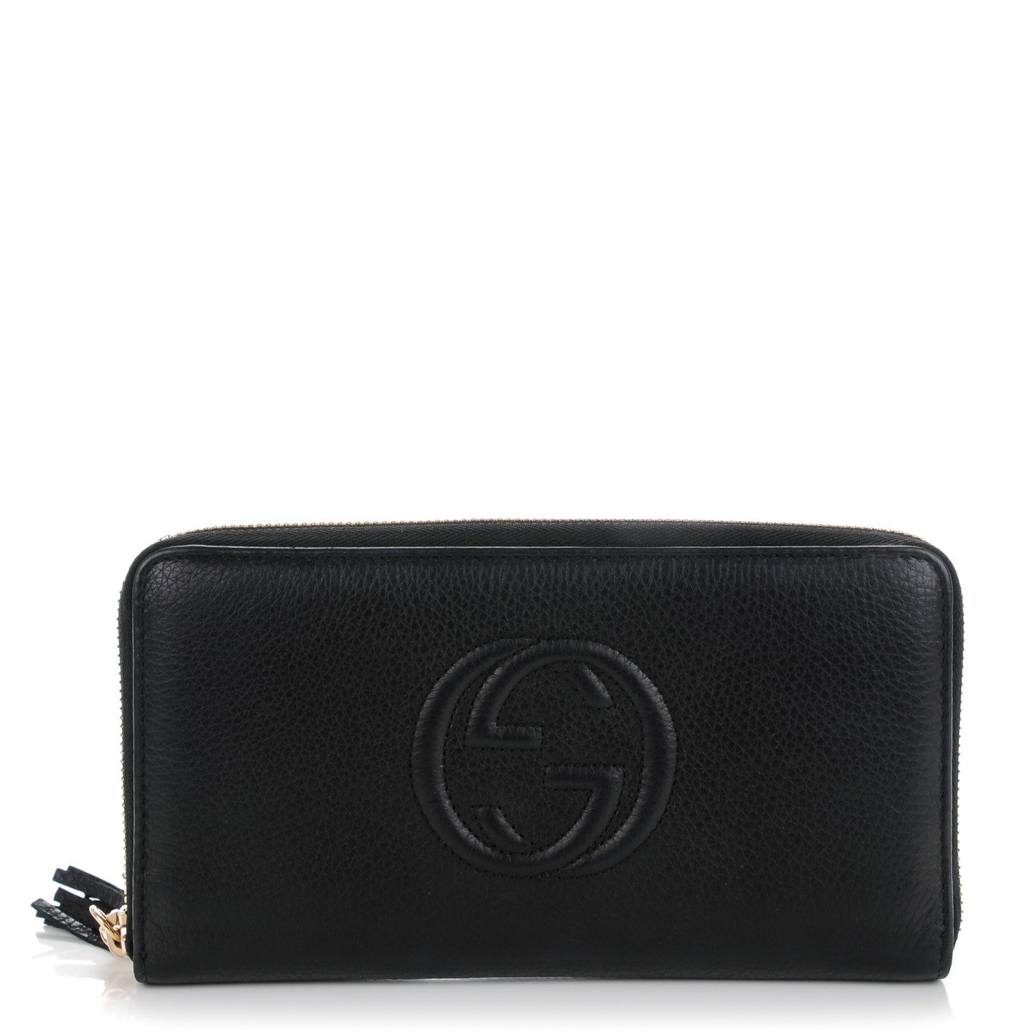 Gucci Calfskin Soho Zip Around Wallet Black 1 of 9
