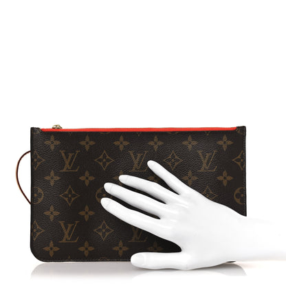 Louis Vuitton Monogram Neverfull MM GM Pochette Piment 2 of 8