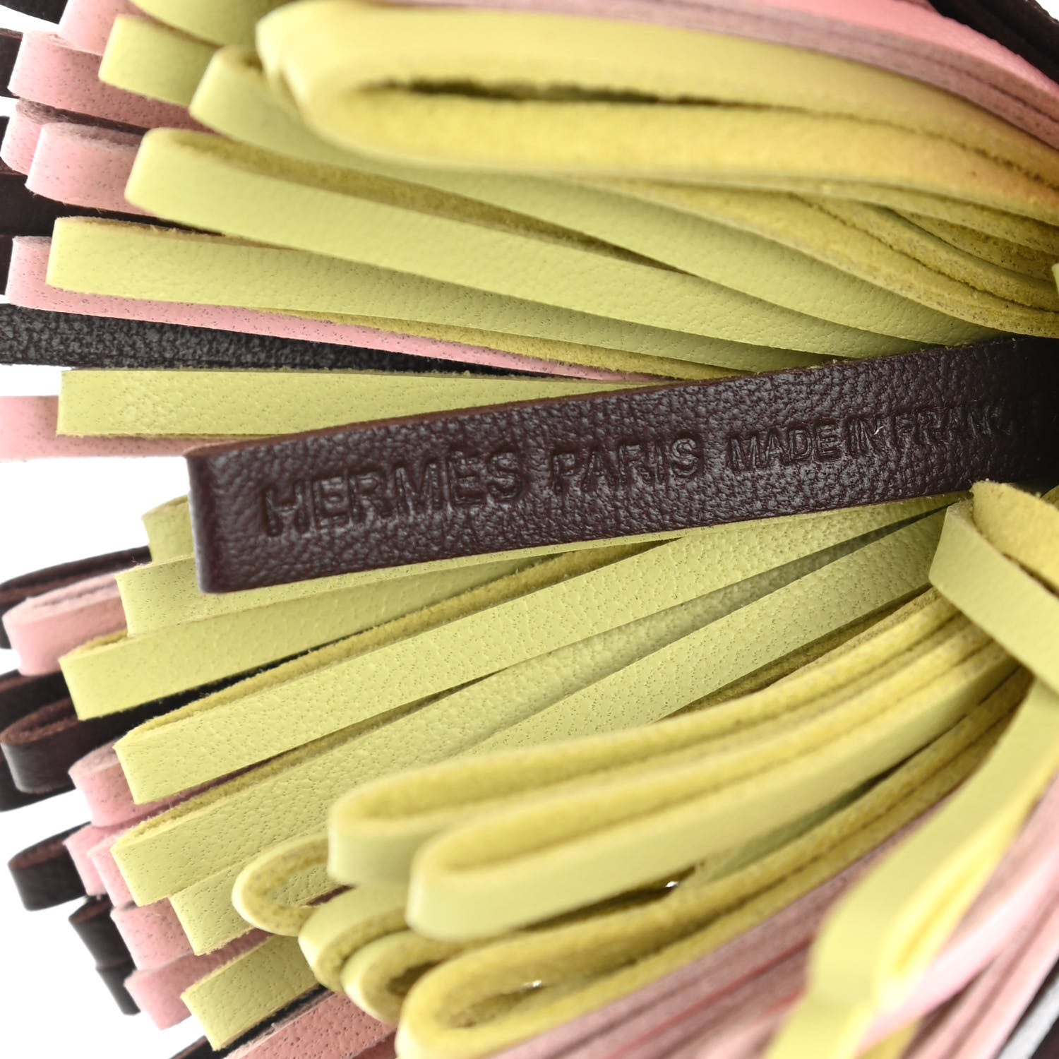 Hermes Lambskin Tri-Color Carmen Tassel Key Holder 3 of 5