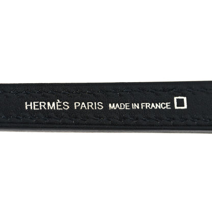 Hermes Tadelakt Shiny Alligator Chevre Mysore Swift Touch Rock Bag Charm Black 3 of 6