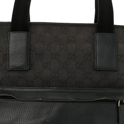 Gucci Nylon Calfskin Monogram Tall Tote Dark Brown 8 of 17