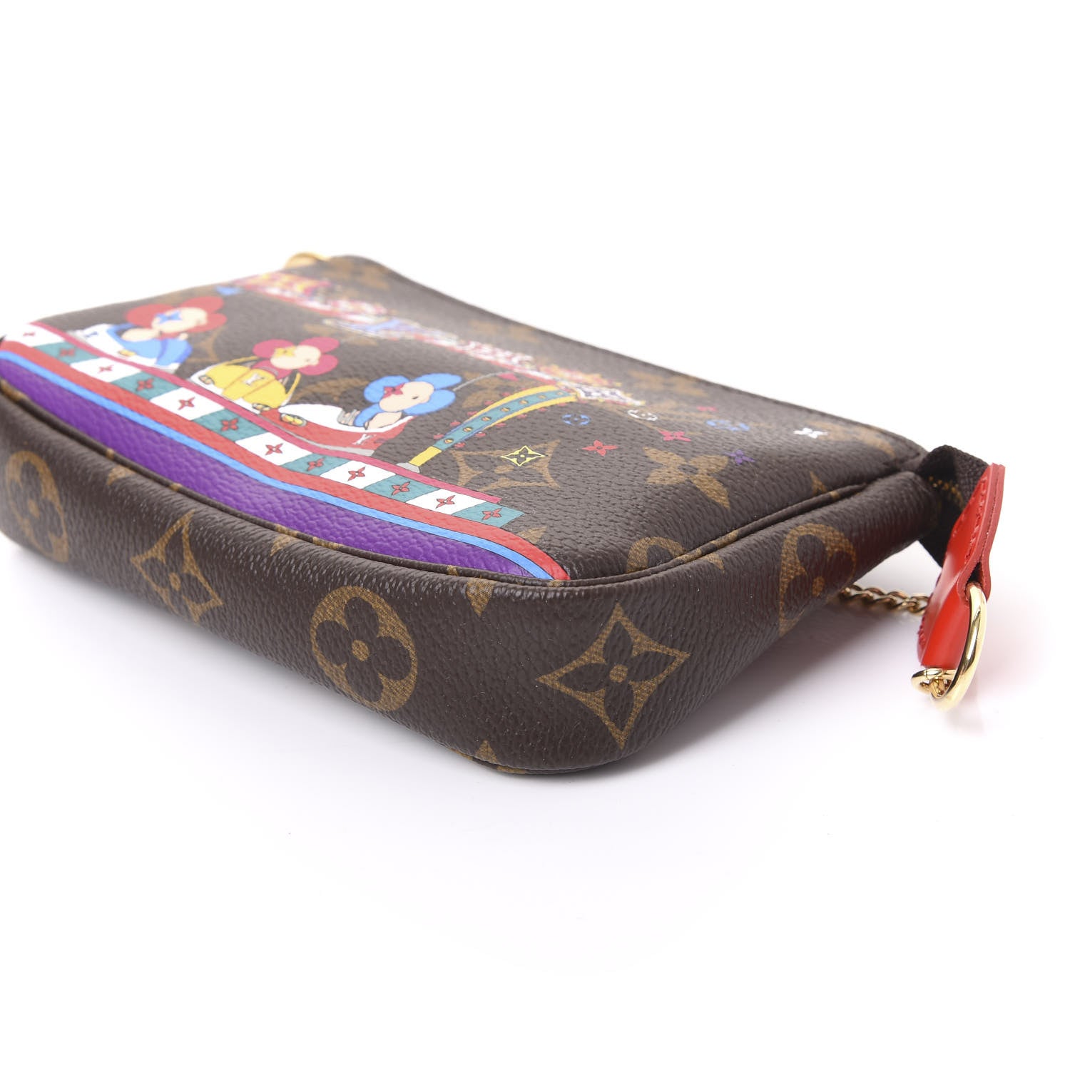 Louis Vuitton Monogram 2020 Christmas Animation Bumper Cars Mini Pochette Accessories Coquelicot 8 of 10