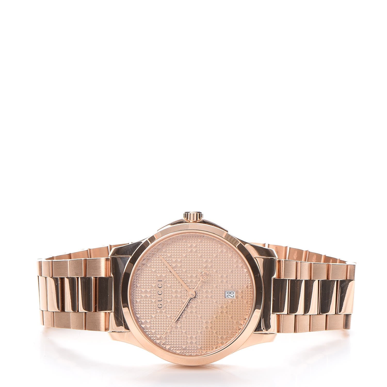 Gucci Stainless Steel 38mm G-Timeless Diamante Quartz Watch Rose 3 of 11