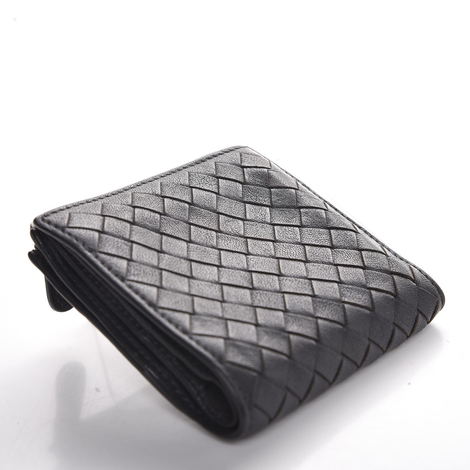 Bottega Veneta Nappa Intrecciato Bi-Fold Wallet Grey 4 of 9