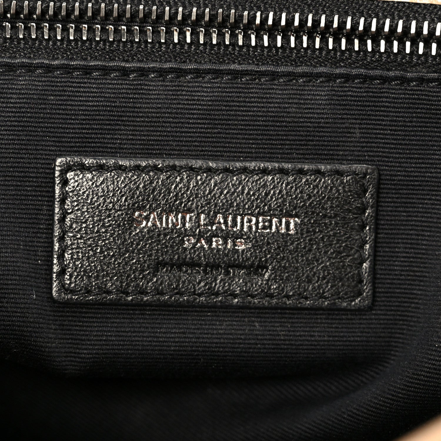Saint Laurent Crinkled Calfskin Matelasse Monogram Medium Niki Chain Satchel Light Taupe 6 of 12