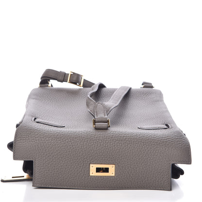 Hermes Taurillon Clemence Kelly Ado Backpack Etain 12 of 26