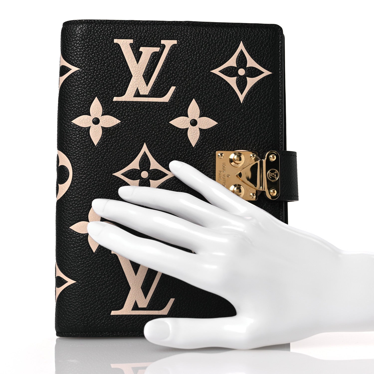 Louis Vuitton Empreinte Monogram Giant Paul Notebook Cover MM Black Beige 2 of 7