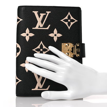 Louis Vuitton Empreinte Monogram Giant Paul Notebook Cover MM Black Beige 2 of 7