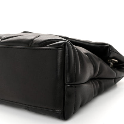 Saint Laurent Lambskin Quilted Small Loulou Puffer Monogram Chain Satchel Black 10 of 10