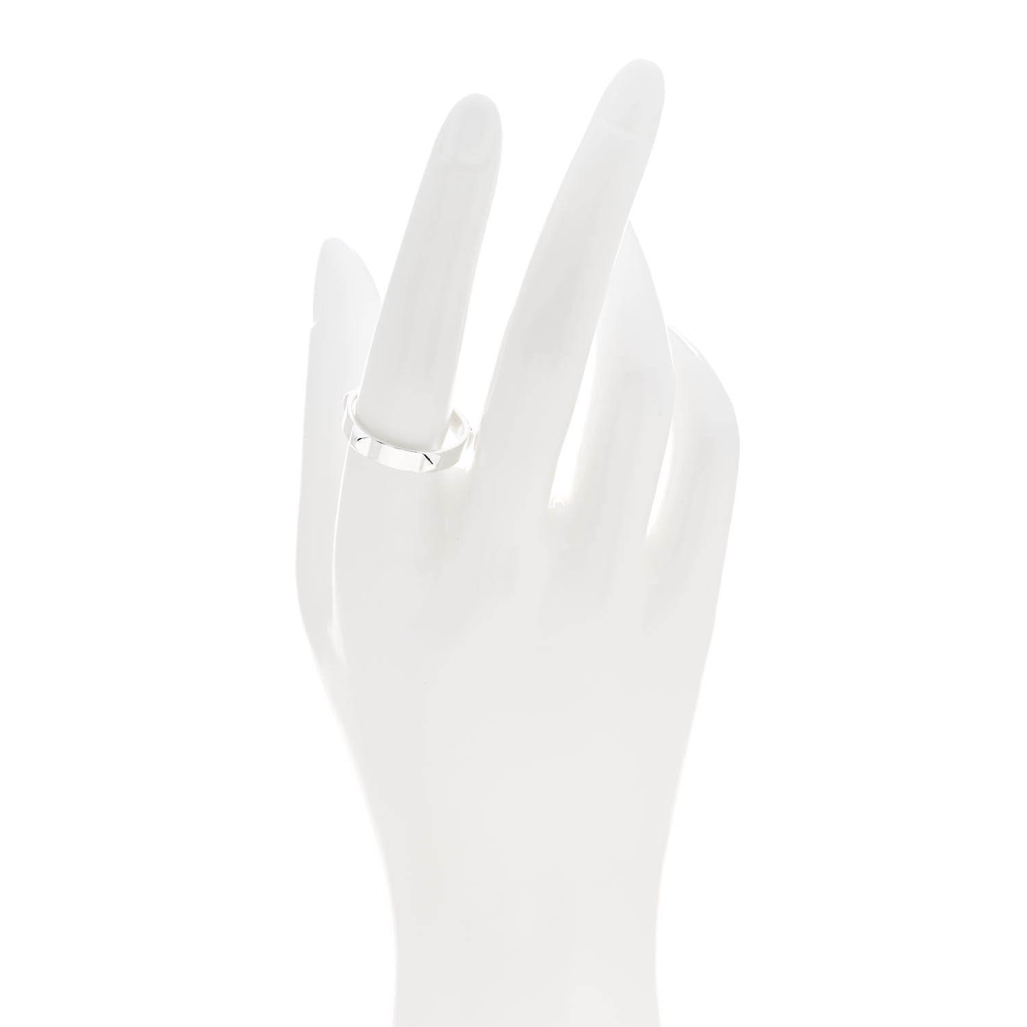 Hermes Sterling Silver Clou d'H Band Ring 59 8.75 2 of 4
