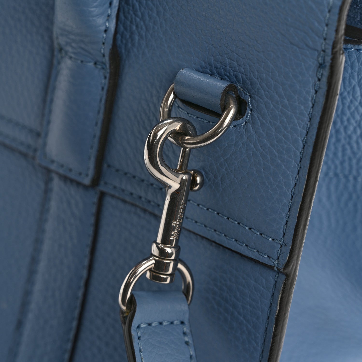 Mulberry Classic Grain Calfskin Small Bayswater Porcelain Blue 11 of 18