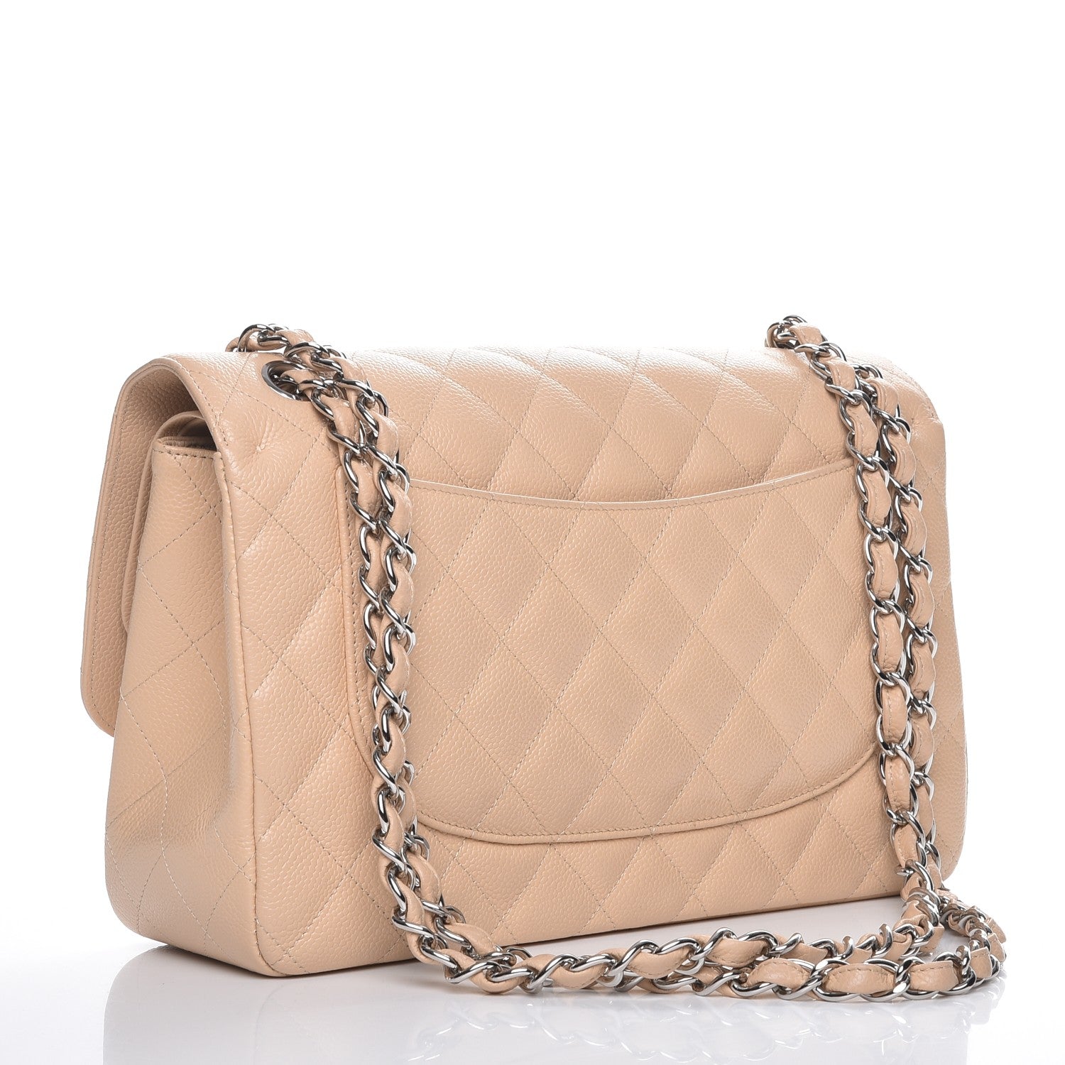 Chanel Caviar Quilted Jumbo Double Flap Beige Clair 4 of 9