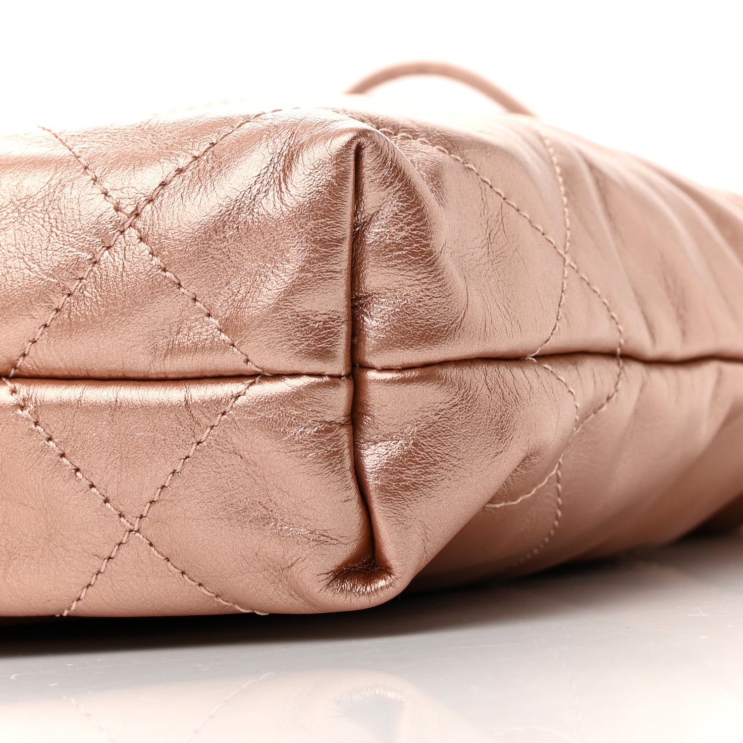 Chanel Metallic Calfskin Quilted Mini Chanel 22 Copper 10 of 11