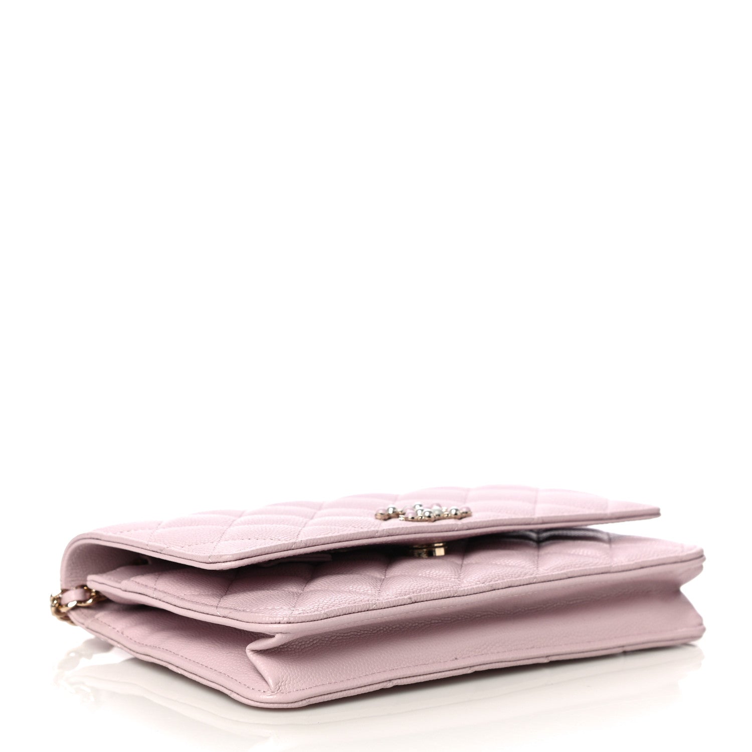 Chanel Caviar Quilted Coco Candy Wallet On Chain WOC Light Pink 4 of 12