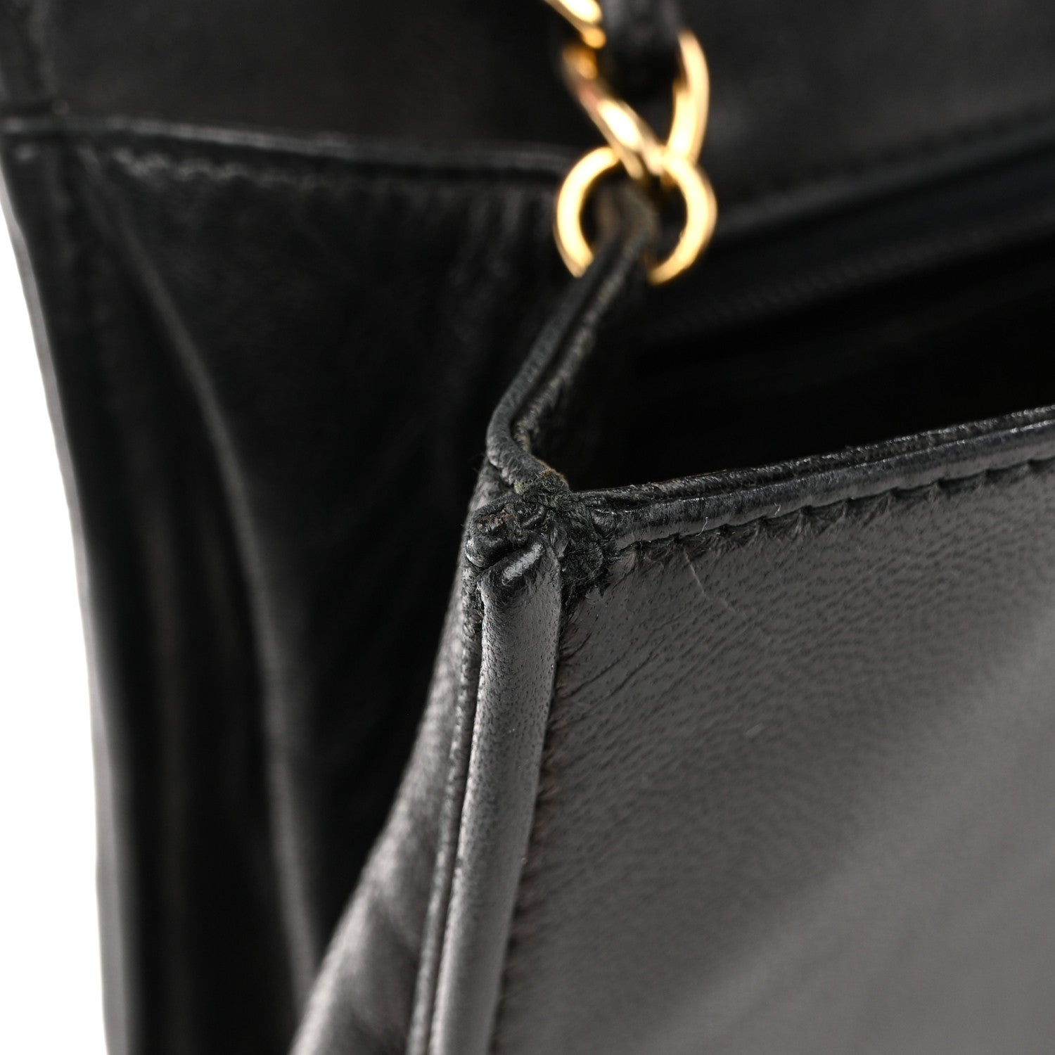 Chanel Lambskin Quilted Diamond CC Flap Black 12 of 16