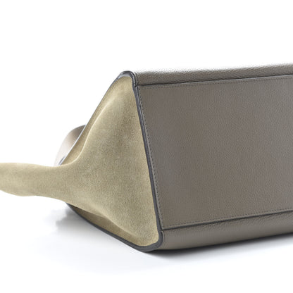 Celine Drummed Calfskin Suede Small Trapeze Souris 5 of 9