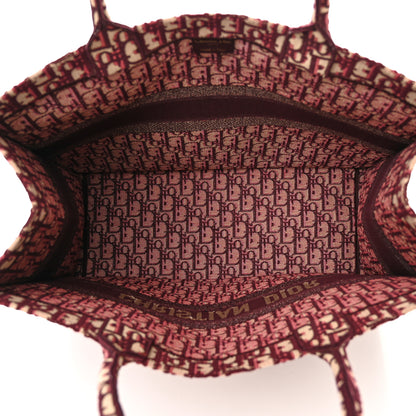 Christian Dior Oblique Large Book Tote Burgundy Multicolor 5 of 15