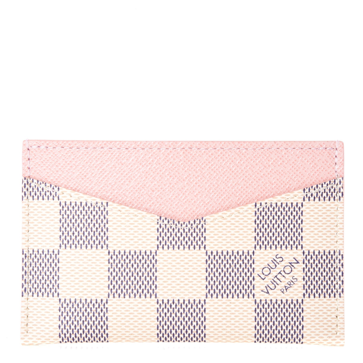 Louis Vuitton Damier Azur Daily Card Holder Rose Ballerine 1 of 8