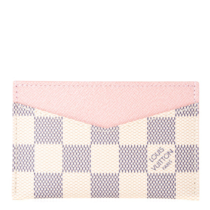 Louis Vuitton Damier Azur Daily Card Holder Rose Ballerine 1 of 8