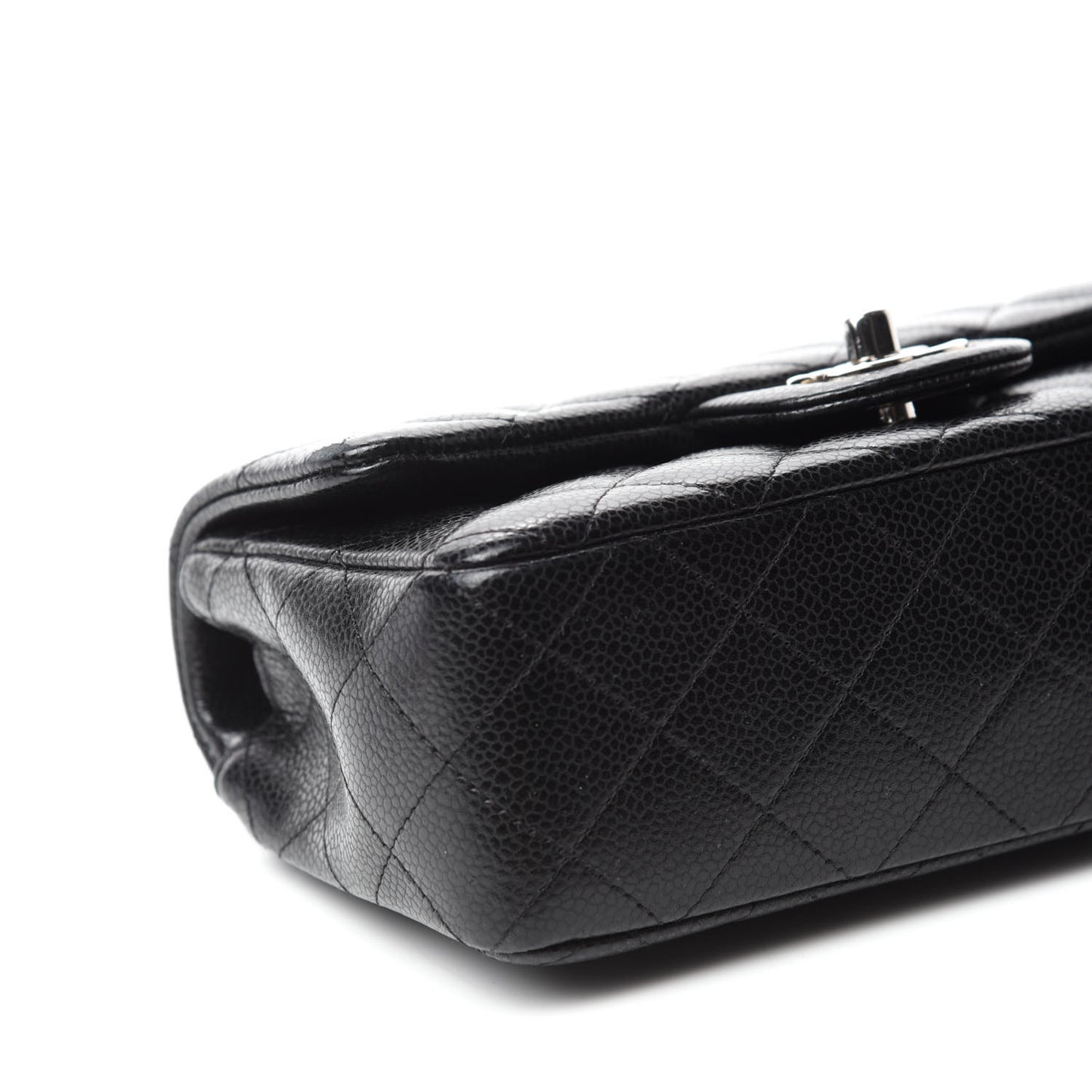 Caviar Quilted Mini Rectangular Flap Black