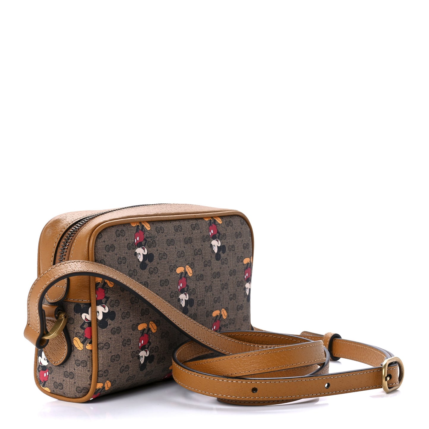 X DISNEY Mini Vintage GG Supreme Monogram Mickey Mouse Shoulder Bag Beige Vintage Sun Oil