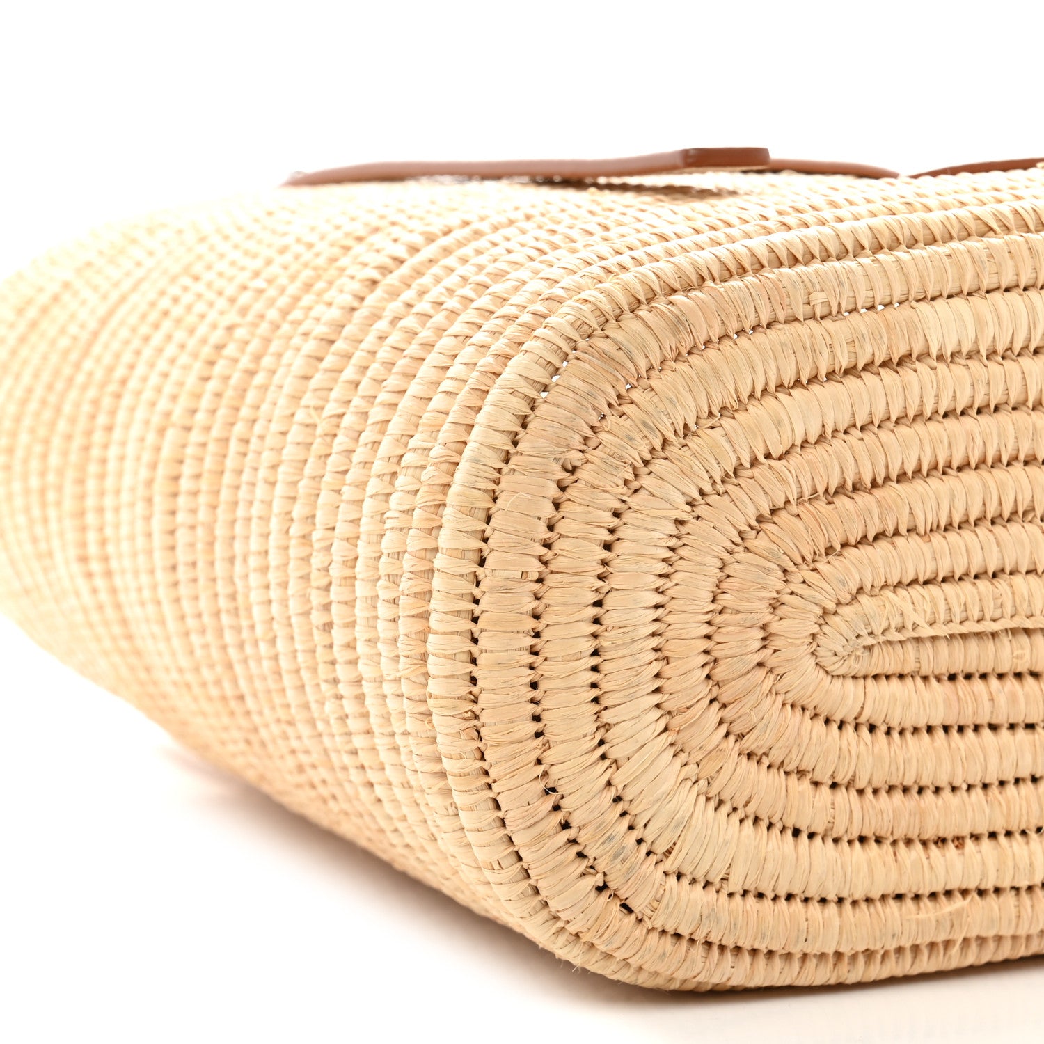 Loewe Raffia Square Small Basket Tote Bag Natural White 9 of 10
