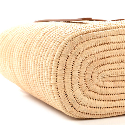 Loewe Raffia Square Small Basket Tote Bag Natural White 9 of 10