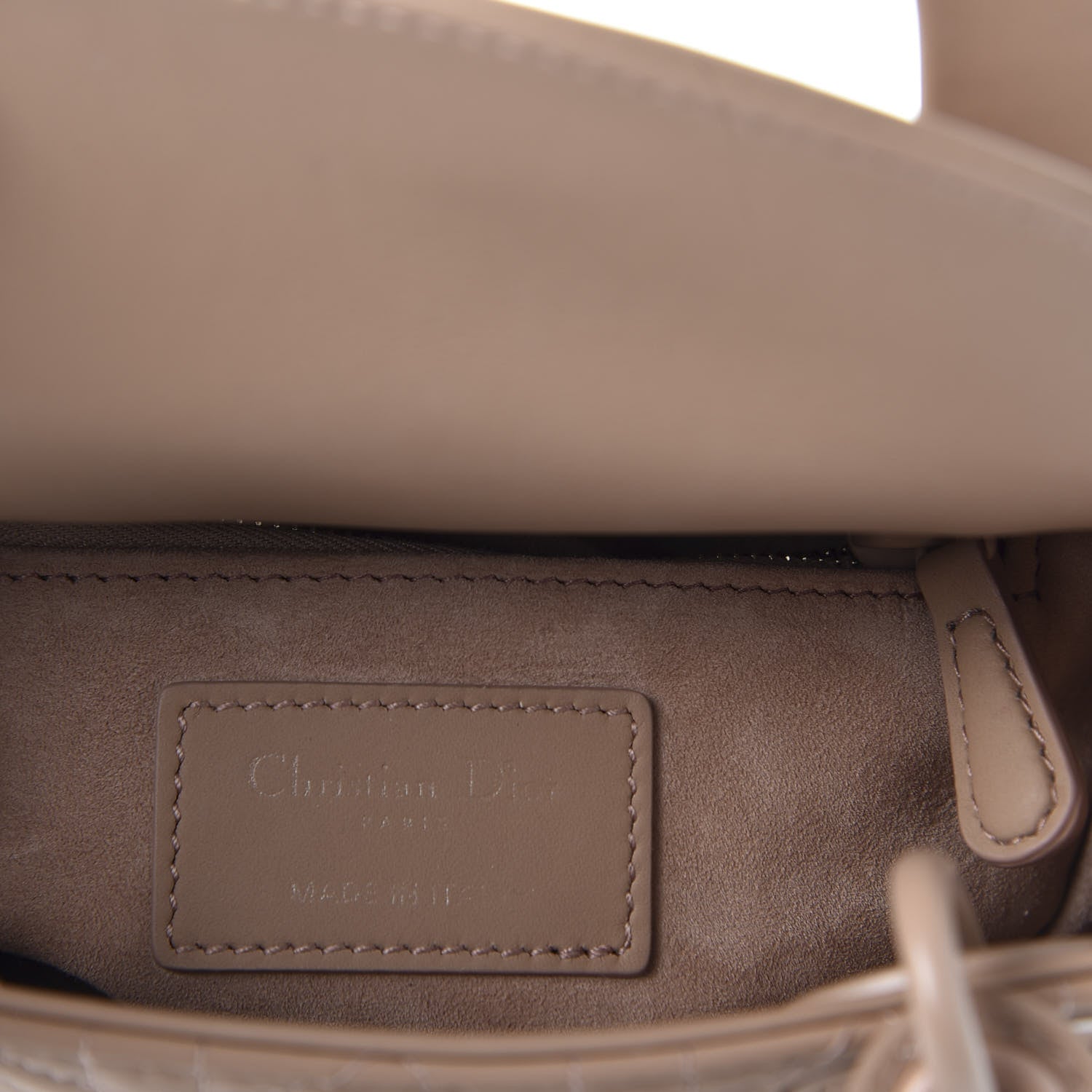 Christian Dior Ultra Matte Calfskin Cannage Mini Lady Dior Light Beige 7 of 10