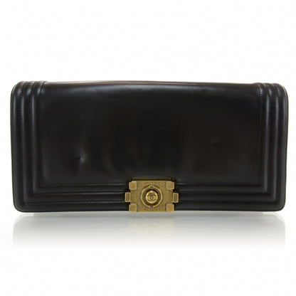 Chanel Jumbo Boy Clutch Black 1 of 8