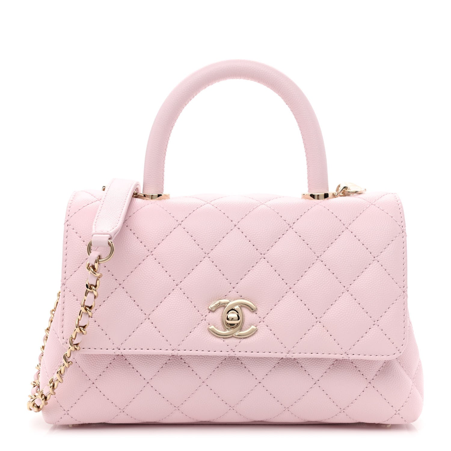 Chanel Caviar Quilted Mini Coco Handle Flap Light Pink 1 of 11