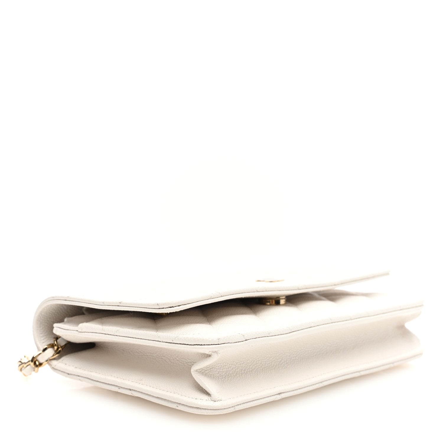 Chanel Caviar Quilted Wallet on Chain WOC White 4 of 11