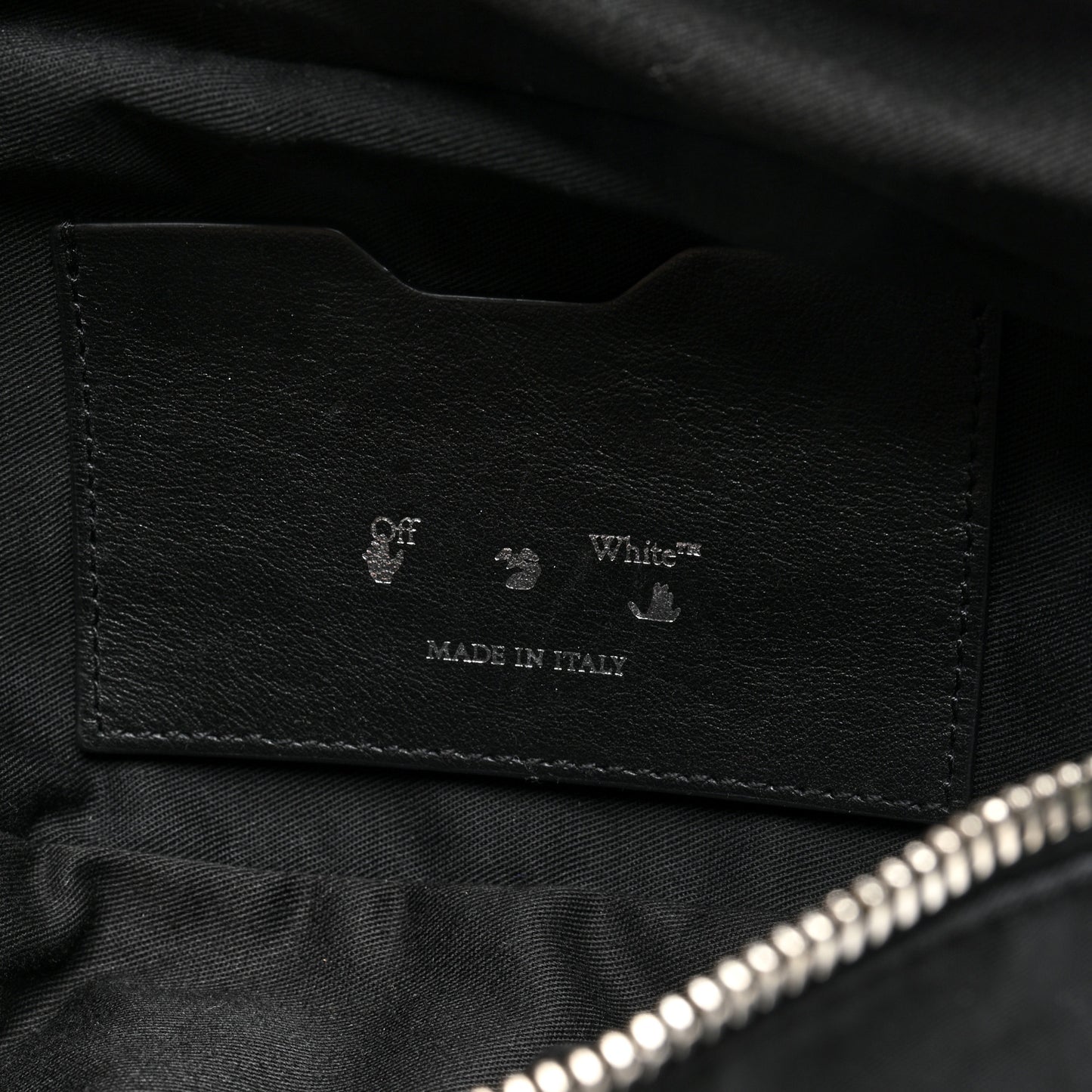 Canvas Logo Print Belt Bag Black