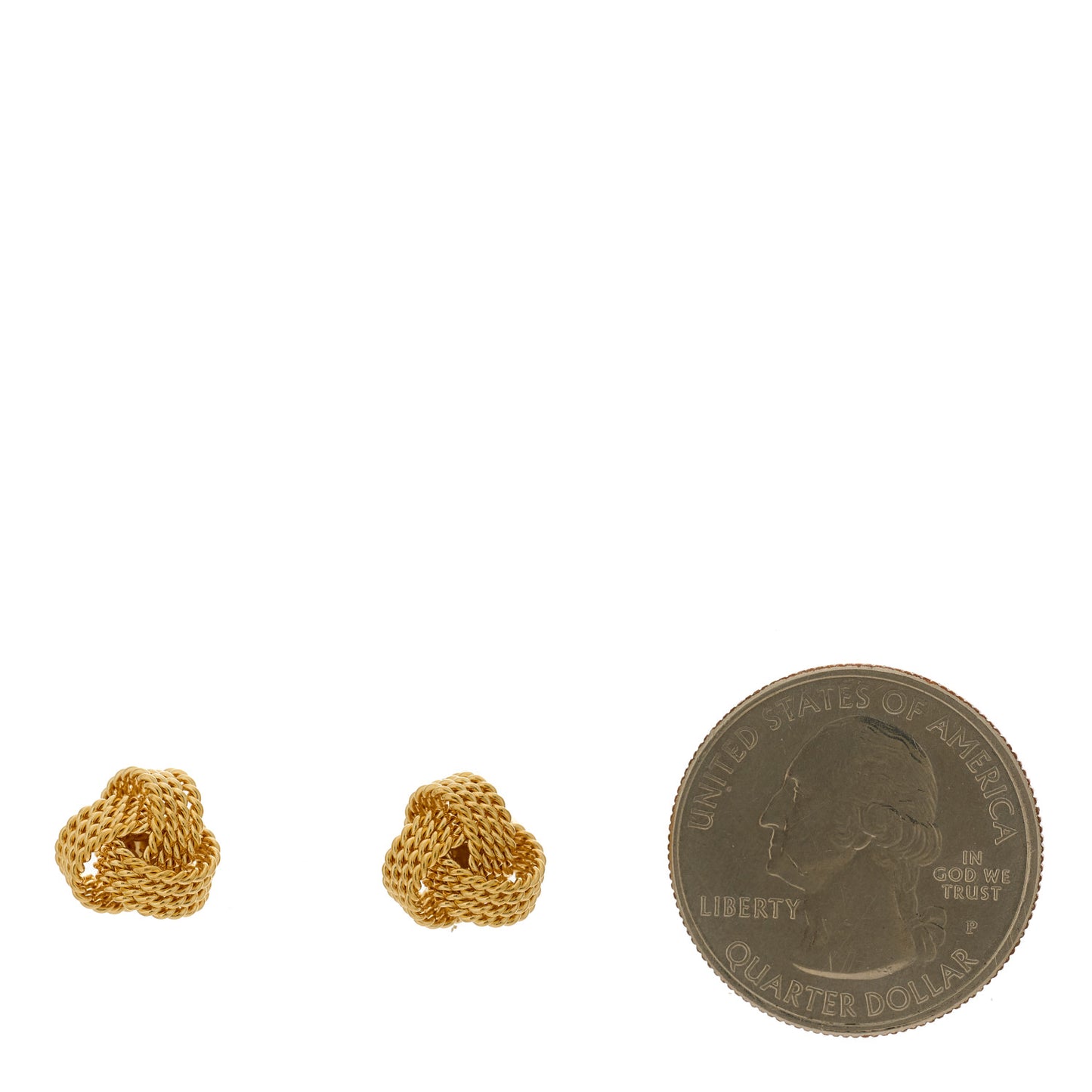18K Yellow Gold Twist Knot Earrings