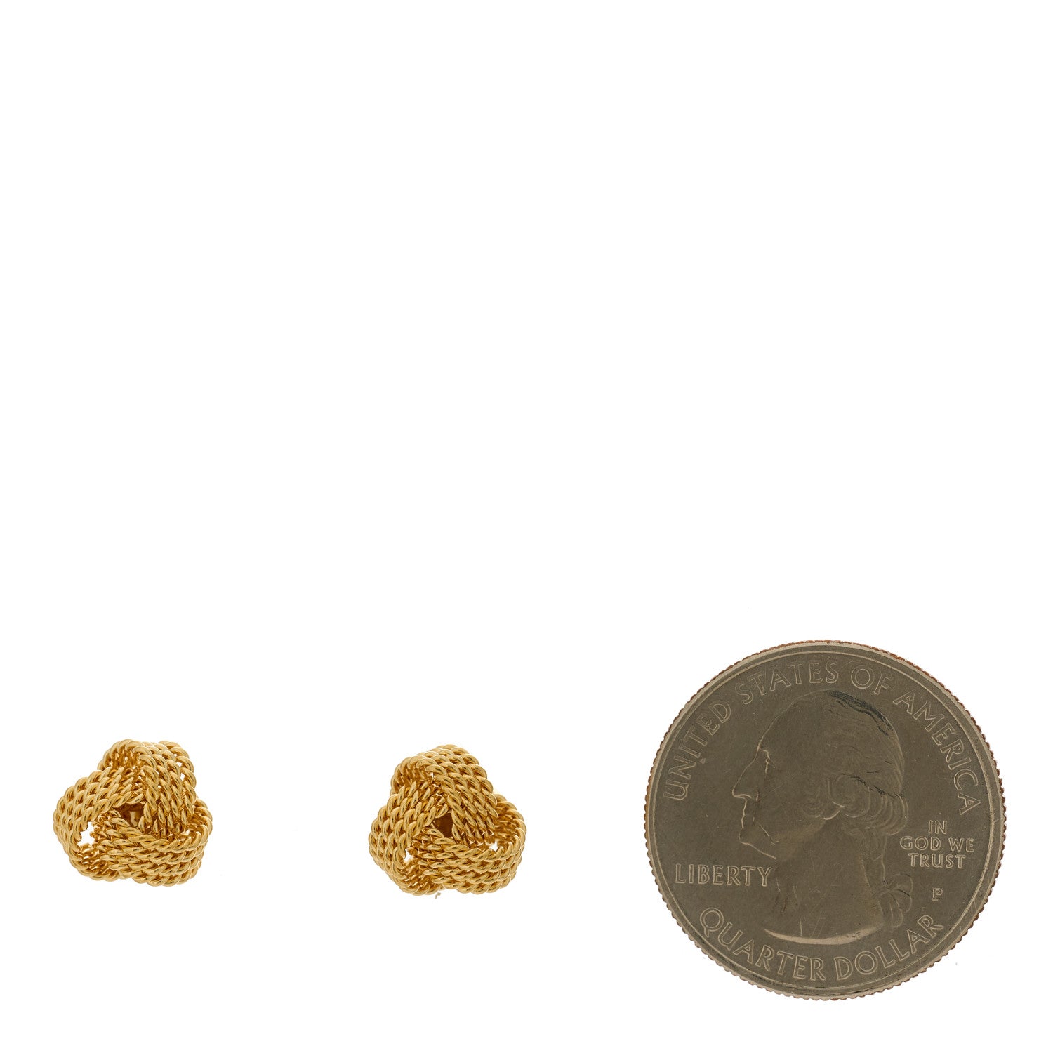 Tiffany 18K Yellow Gold Twist Knot Earrings 2 of 5