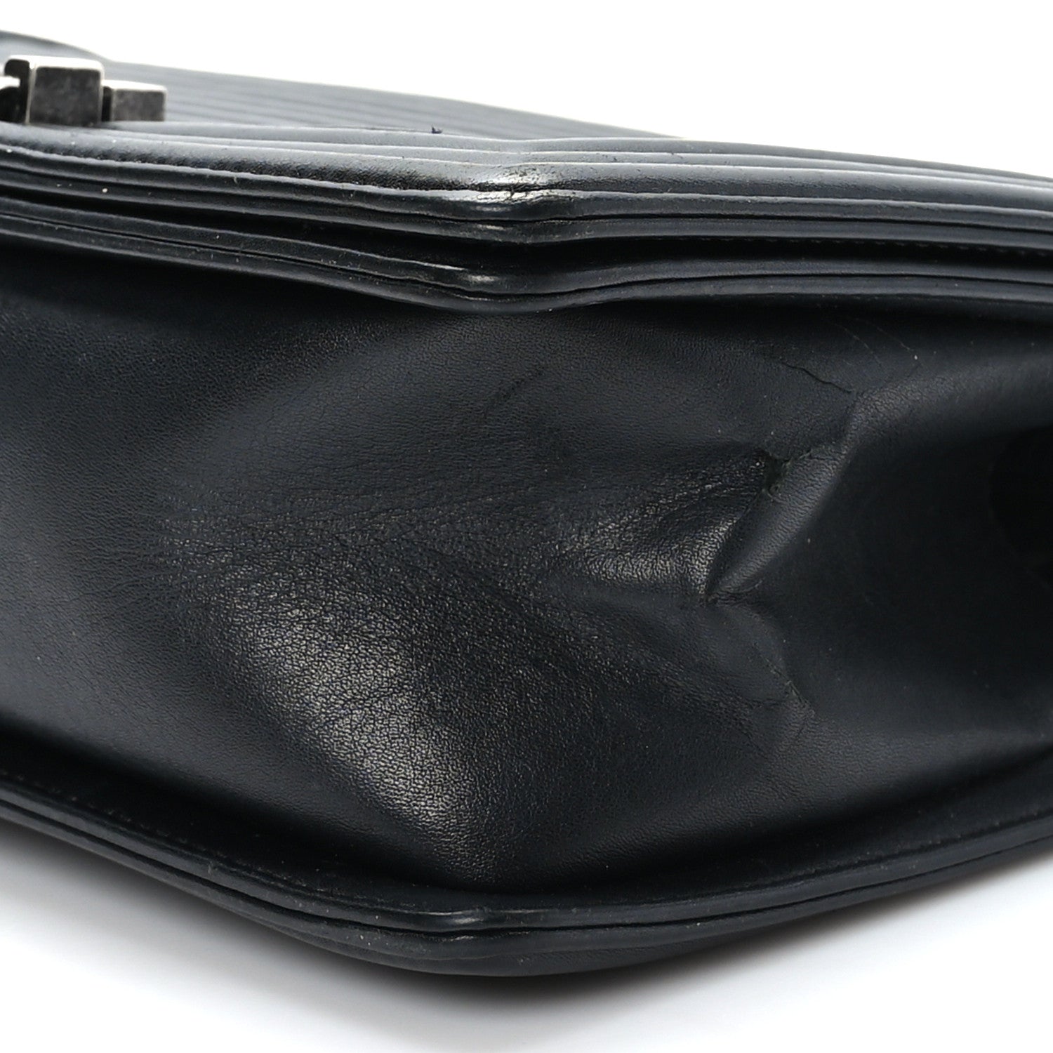 Chanel Calfskin Horizontal Quilted Medium Boy Flap Black Black 8 of 9